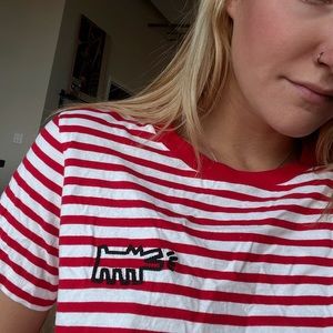 UNIQLO x KEITH HARRING RED STRIPED TEE